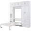 Lit escamotable avec casiers et armoires Murphy, avec vidéo d'installation, blanc-887800886