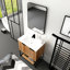 Meuble-lavabo autoportant de 30 po avec lavabo en résine, 30 po x 18 po
