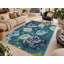 Tapis décoratif lavable à motif Blue Rose-2117774856