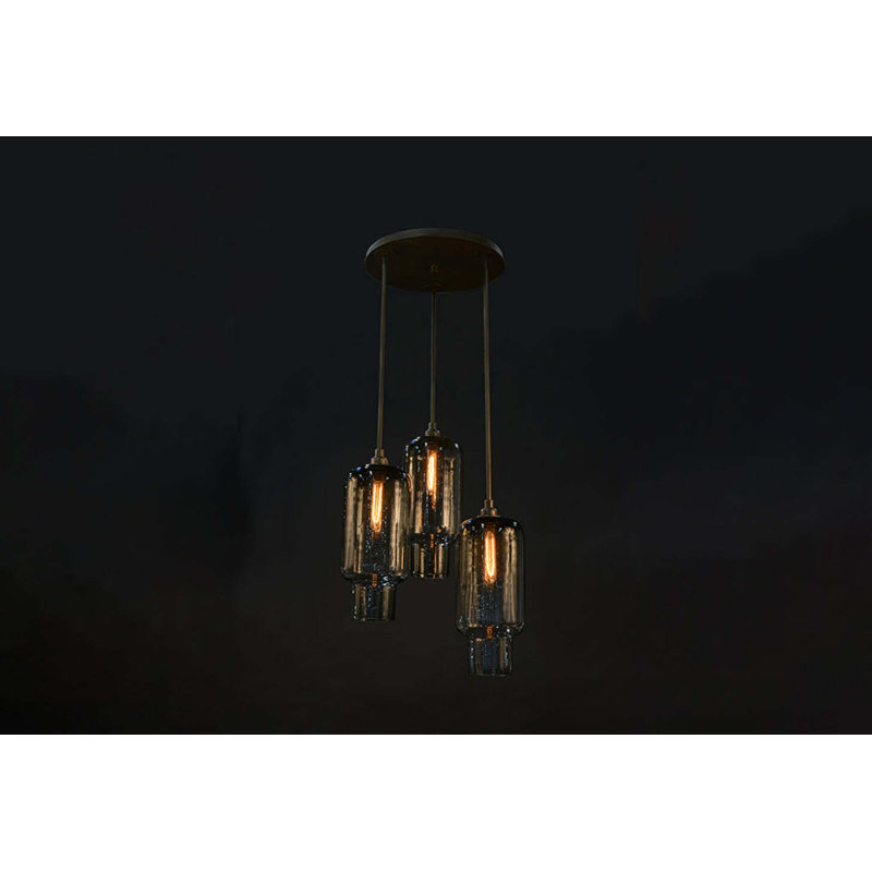 Sorbonne 3 - Light Pendant, 44" H, Smoke, Oil Rubbed Bronze