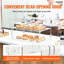 Présentoir à pâtisserie, présentoir de boulangerie de comptoir commercial à 2 niveaux, présentoir en acrylique avec accès par la porte arrière et tablettes amovibles, garde-gâteau frais pour beignets bagels, 22 po x 14 po x 14 po