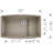 Performa Cascade SILGRANIT 32" Single Bowl Undermount Kitchen Sink with Colander - Truffle-1833119185