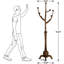 Wildon Home® Janiya Solid Wood 8 - Hook Freestanding Coat Rack ...