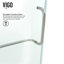 Cabine de douche à charnière sans cadre avec verre transparent 3/8 et base Piedmont l 36 po x P 36 po x H 77 po-50833614