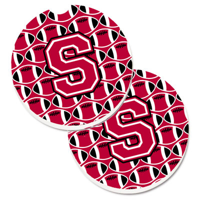 Ceramic Round 2 Piece Car Coaster Set