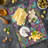 Ambesonne Groovy Cutting Board Large Size Funky 60s Fun Retro Multicolor
