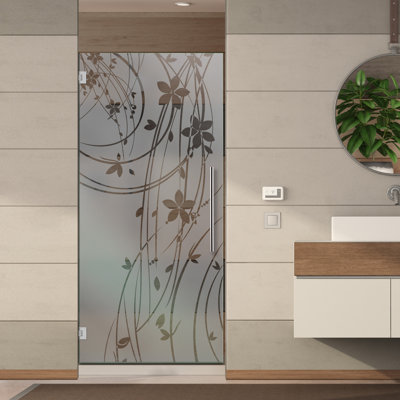 Porte de douche en verre givré l 31 1/2 po x H 75 po