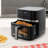 MegaChef 8 Liter Digital Electric Air Fryer with Transparent Window in Black