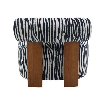 Tilton Zebra-Stripe Chenille Accent Chair