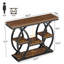 100cm Console Table, Industrial 4-Tier Sofa Table Entryway Table with Storage Shelves-1840353003