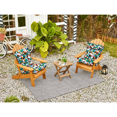 Coussin de chaise d'extérieur, coussin à bascule touffeté à dossier haut adirondack avec attaches pour meubles de patio, 44 po x 21 po x 4 po, 1 unité, floral