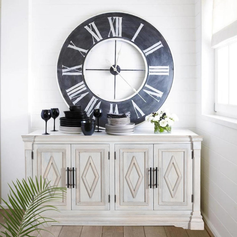 71'' W Solid Wood Sideboard, White