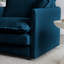 Chaise d'appoint (2) en chenille bleue: tissu, 2 chaises à assise relaxante, rembourrage en éponge de qualité, élégant pour le salon