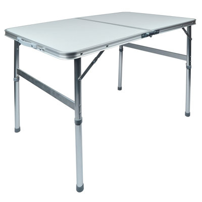 Ameriya 90cm Rectangular Fold-in-Half Adjustable Folding Table