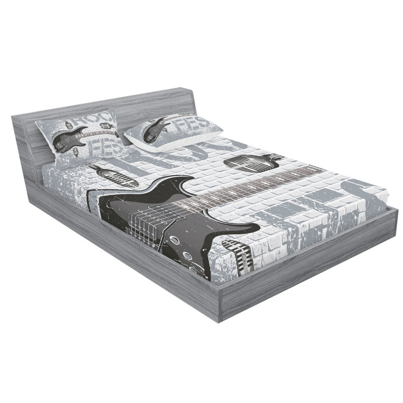 Microfiber Sheet Set, Queen Sheet Set with Fitted Sheet