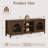 Alba 70" Farmhouse TV Stand With Storage & Arched Glass Door,Media Console Cabinet for Living Room,Bedroom-1286546394