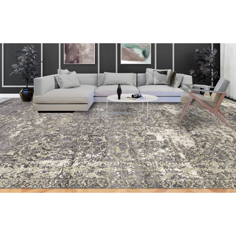 Abstract Area Rug, Rectangle 7'8" x 10'1"