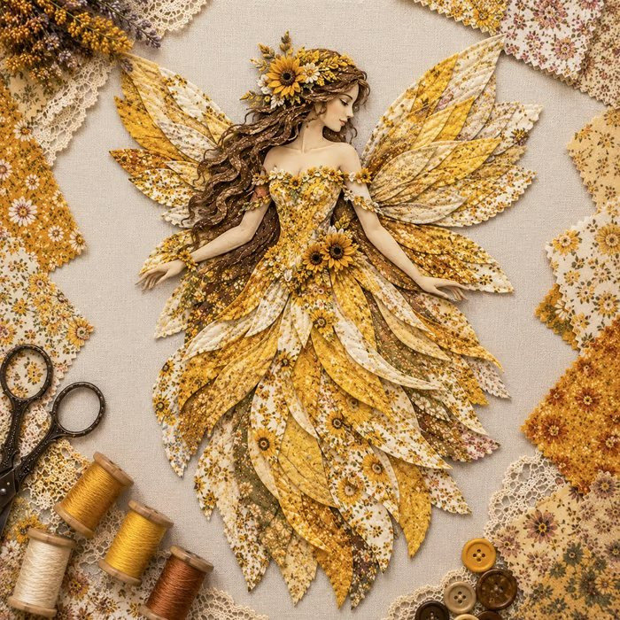 Trousse de courtepointe DIY avec pinces givrées, tissu superposé à motifs floraux, décoration murale faite main à faire soi-même