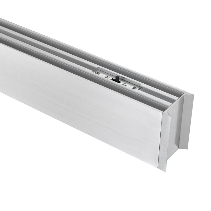 Lustre linéaire 1 lumière Dunkley, Nickel brossé, H 3 po x l 45 po x P 4,5 po