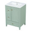 Ensemble de meuble-lavabo moderne 24 po avec rangement et tablettes réglables Verdiva-1647310261