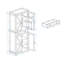 Armoire de rangement 71 po - Blanc. 4 portes, 1 tiroir, 2 tablettes réglables. Ajoute du rangement supplémentaire. Garde-manger blanc moderne et attrayant avec portes. Espace généreux. Revêtement E1. Stable