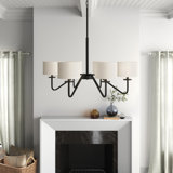 Lustre classique 6 lumières à abat-jour Loudoun