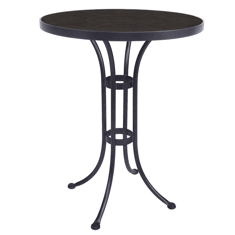 Outdoor Round Counter Table, Urban Shift, 30" W x 30" L x 38.5" H, Graphite