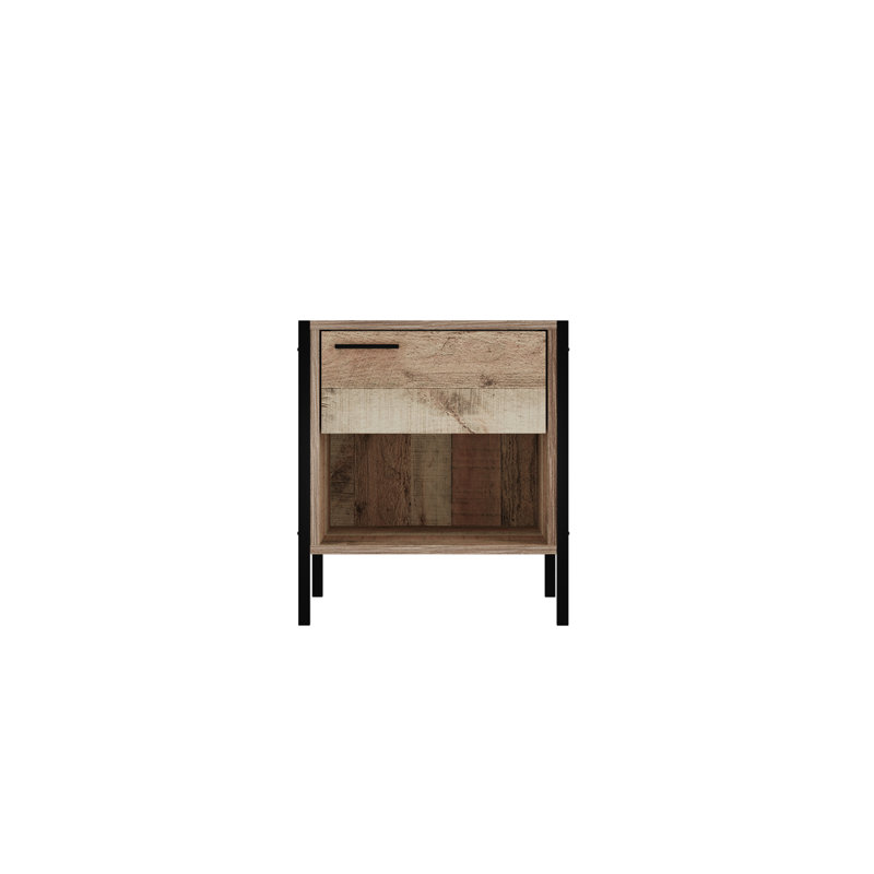 43.8cm W Bedside Table, Brown