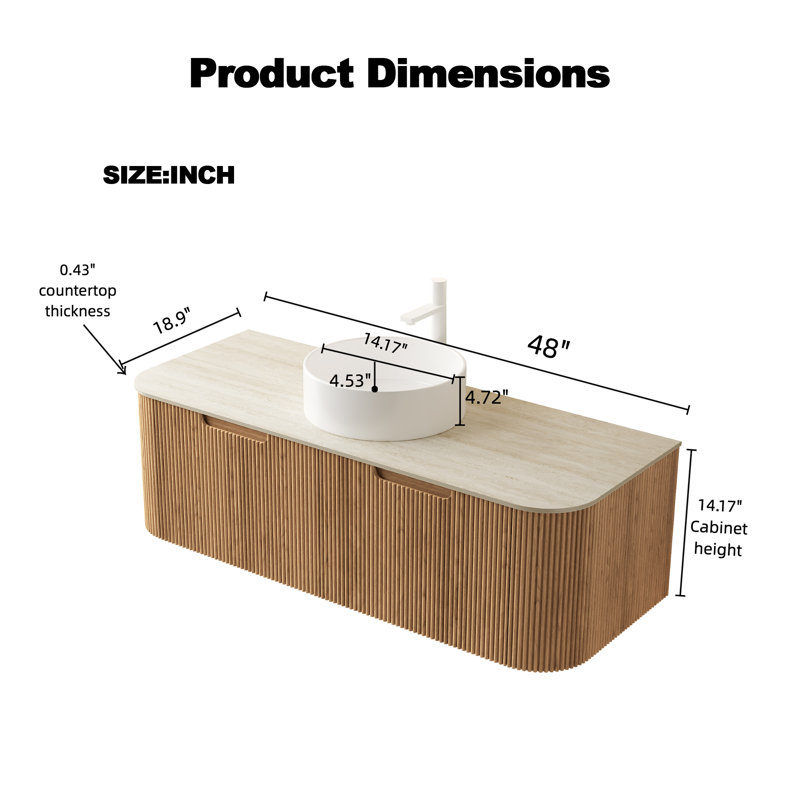 Meuble-lavabo 48 po avec lavabo et lavabo 48 po