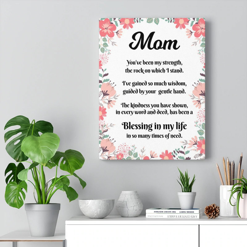 «Message to Mom», impression sur toile tendue prête à être accrochée, cadeau d'artiste_105021, H 24 po x l 18 po x P 1,25 po