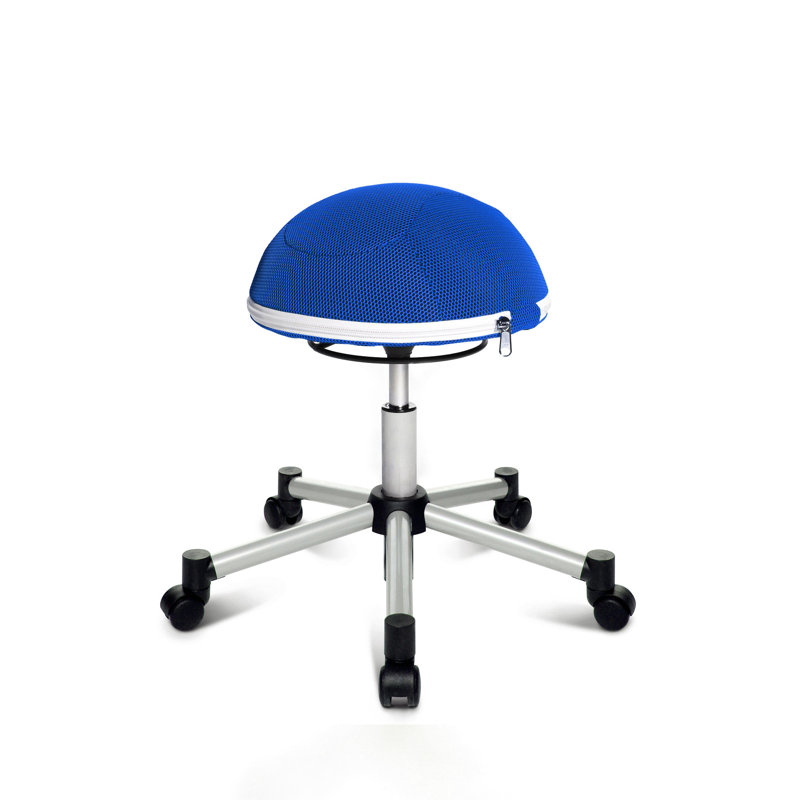 Adjustable Height Lab Stool, Blue