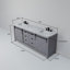 Ensemble de meuble-lavabo double l 84 po x P 22 po et miroirs 34 po Marsyas-2040975064-2040975047