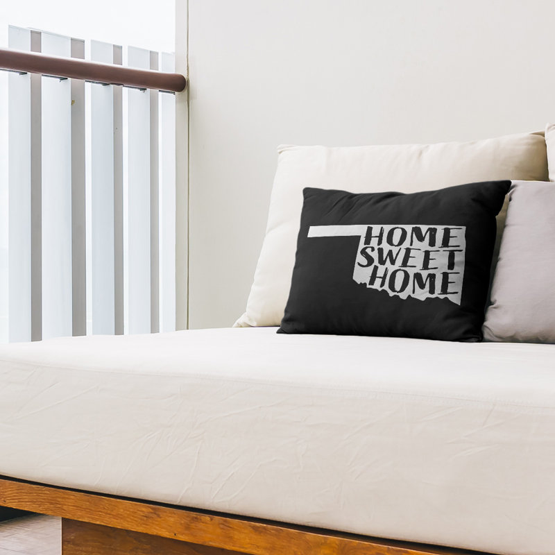 Coussin lombaire intérieur/extérieur doux pour la maison, Oklahoma, Noir