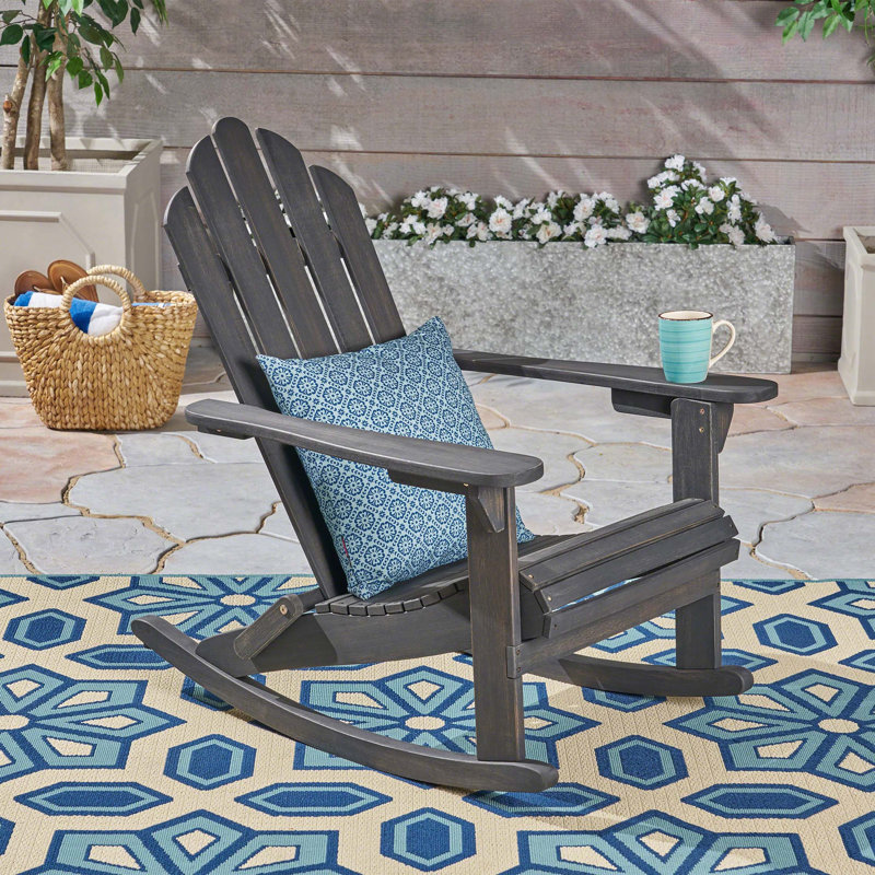 Chaise berçante Hollywood Adirondack, Gris foncé