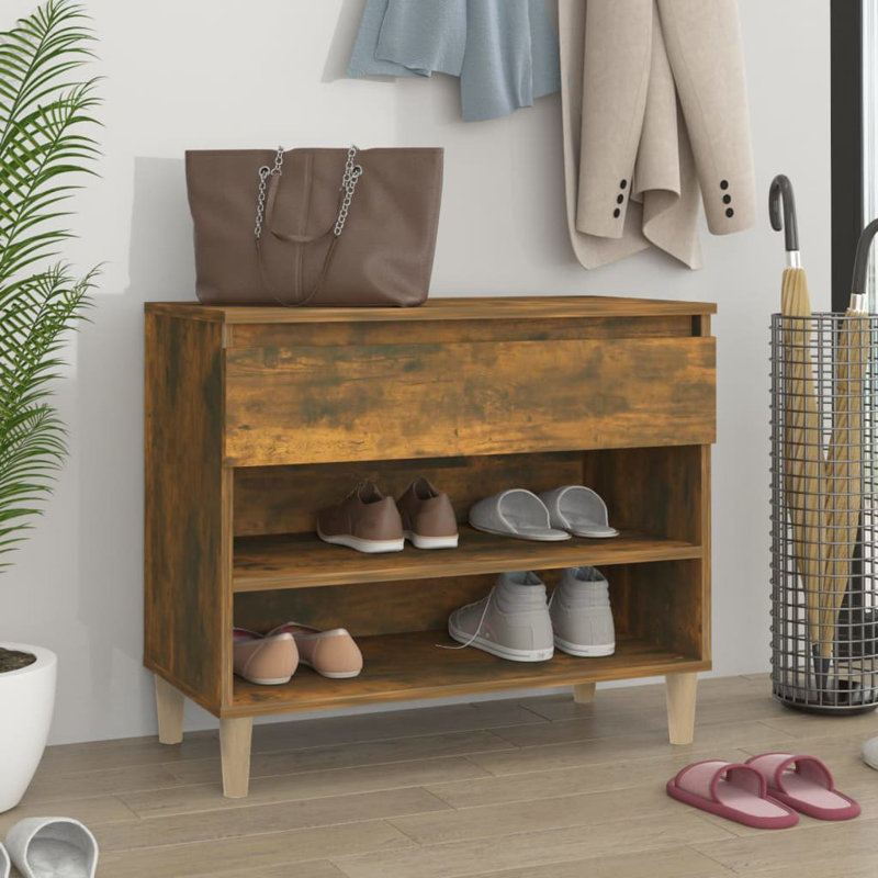 6 Pair Shoe Rack, Brown