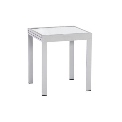 Ashmita Square Glass Outdoor Side Table - 65 cm W 65 cm D