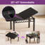 Ensemble de table de salle à manger extensible 5 pièces avec tablette de rangement, table pliable et 4 chaises en similicuir-1333342389