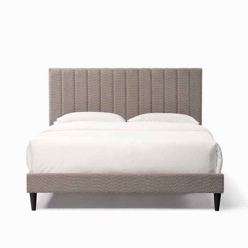 Lit plateforme grand pour lit gris