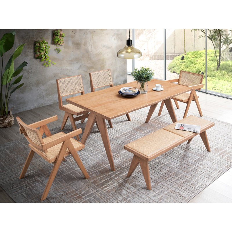 5 pièces pour l'extérieur, finition naturelle, bois synthétique, largeur de la table, informations sur le siège de la chaise d'appoint, capacité, assemblage, taille d'utilisation, détails, charge, assemblage nécessaire