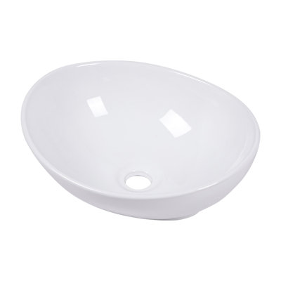 16 x13”Ceramic Oval Vessel Bathroom Sink