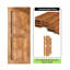 Porte en bois de pin massif non assemblé avec design H rustique noir H Design-71797998-71797983