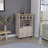 Modern Bar Cart with 2 Open Shelves  4 Cubbies and Cabinet-2117371460
