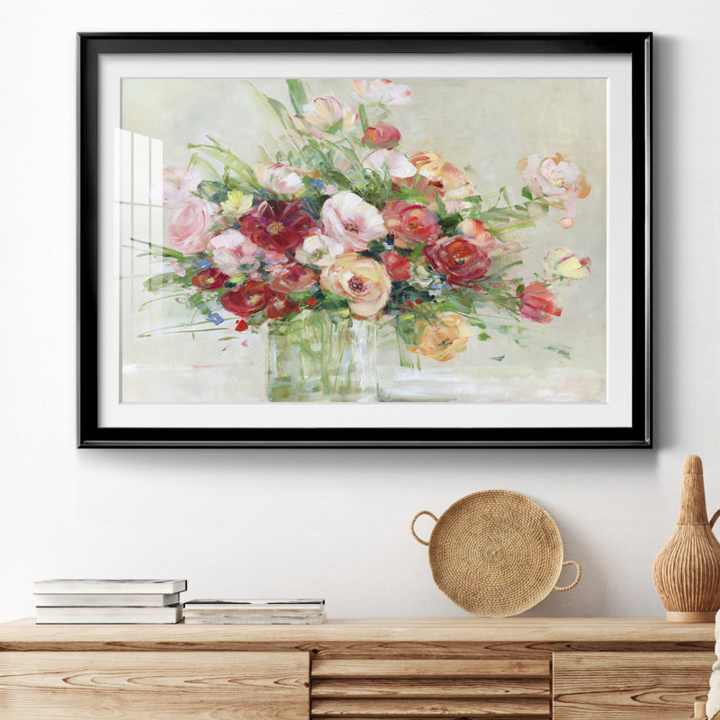 Just Peachy - peinture encadrée, H 22,5 po x l 30,5 po x P 1,5 po, Papier avec cadre noir