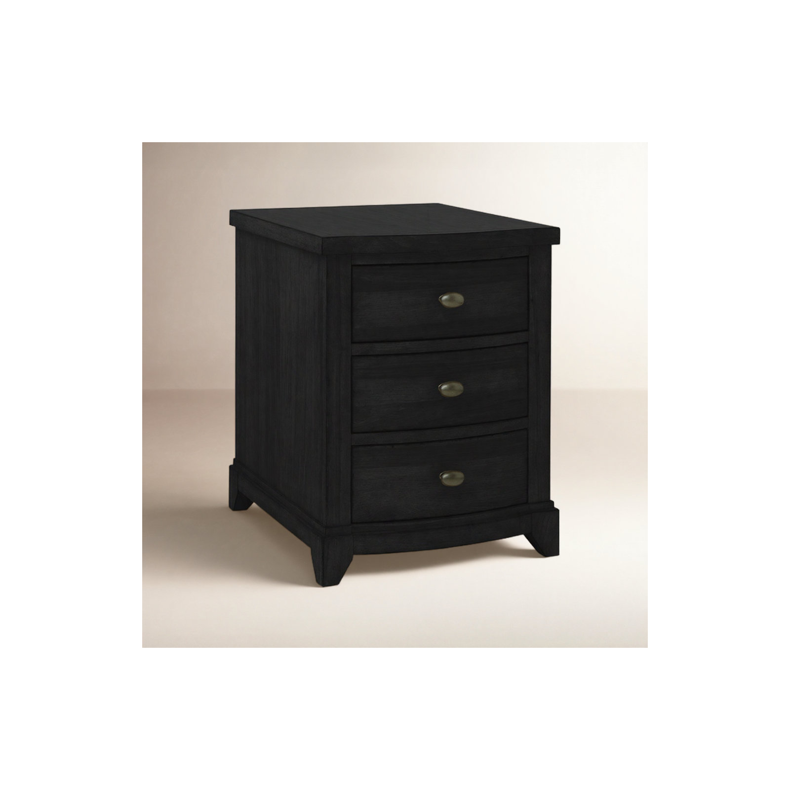 Mya End Table With Storage, Black
