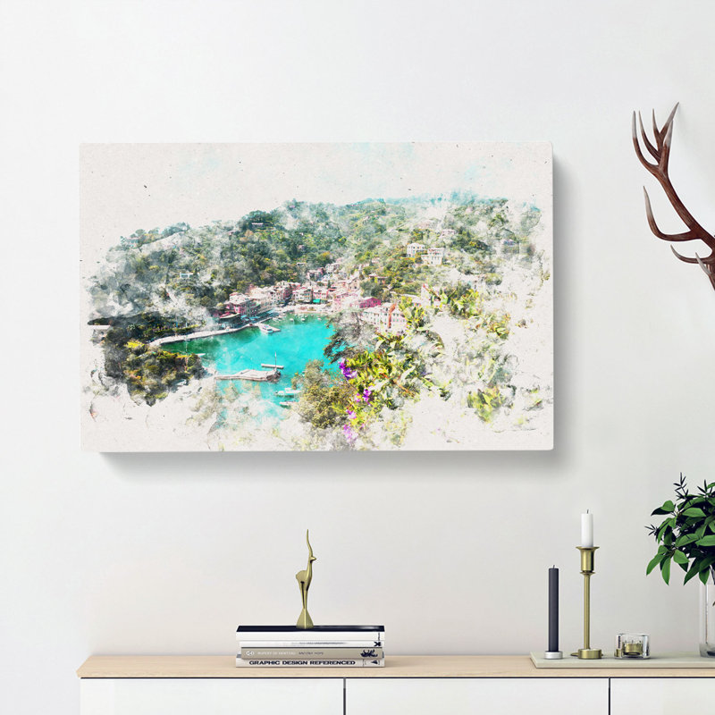 Portofino In Italy - Wrapped Canvas, 40cm H x 60cm W x 4cm D