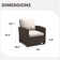Soyab 28.8'' WideAll-weather Wicker Outdoor Patio Chairs with Cushions