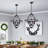 6-light Dimmable Geometric Chandelier
