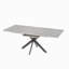 Très grande table de salle à manger de 62,15 po à rallonge de 78,15 po de style Mid-Century moderne pour la salle à manger, la table de fête, la table de conférence, les pieds en X en métal noir.