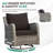 8 Pieces Patio Furniture Set, Patio Conversation Set With Swivel Rocking Chairs, Outdoor Wicker Sofa Couch With Waterproof Cushions For Lawn Backyard Porch-205536953