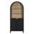 61" Tall Arched Cabinets,Bookcase With Storage, 5-Tier Bookshelf With Open And Closed Shelving